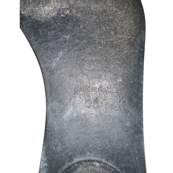 CHANEL Shoes Woman’s Size 7.5 Interlocking CC Logo Leather Ballet Flats - Picture 7 of 8